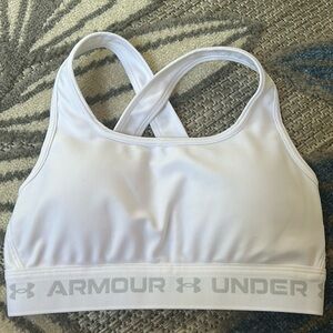 White Under Armour Sports Bra